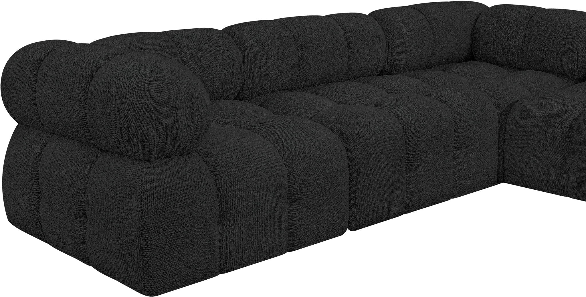 Ames - 7 Piece Boucle Fabric Modular Sectional