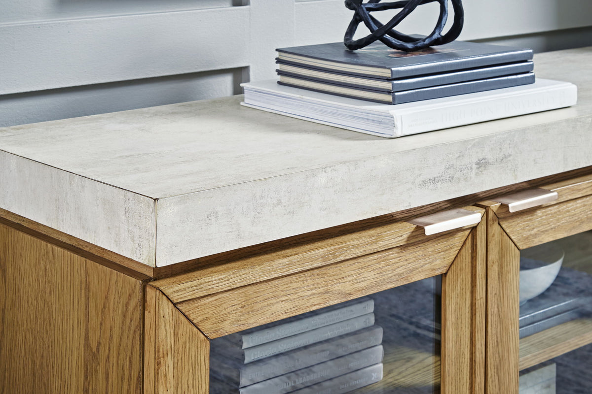 Adanworth - Accent Cabinet - Light Brown / Gray