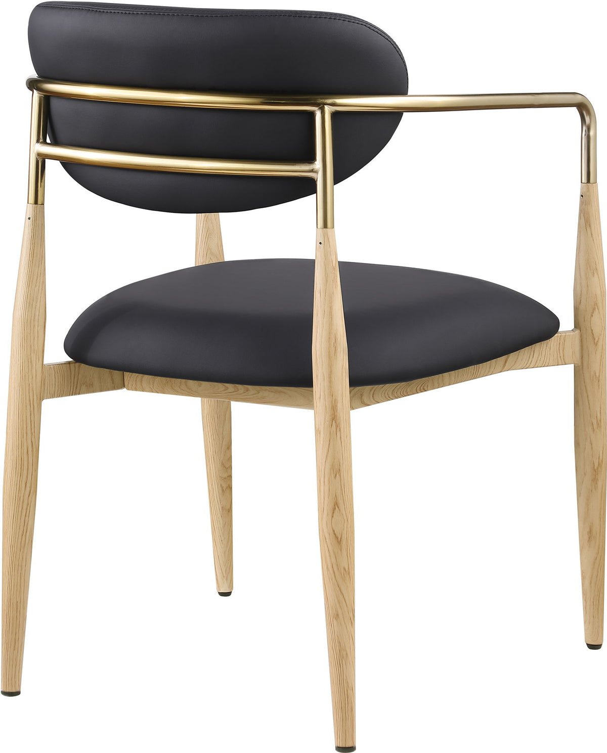Ronda - Vegan Leather Upholstered Dining Arm Chair - Natural Legs