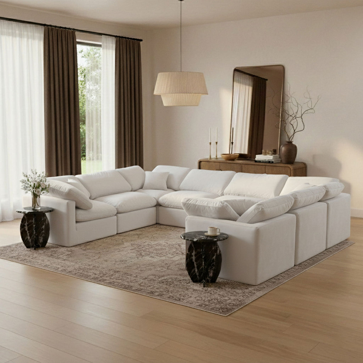 Indulge - Velvet 8 Piece Modular Sectional