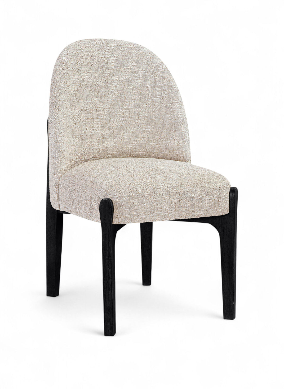 Torino - Upholstered Dining Chair With Brushed Black Base (Set of 2)
