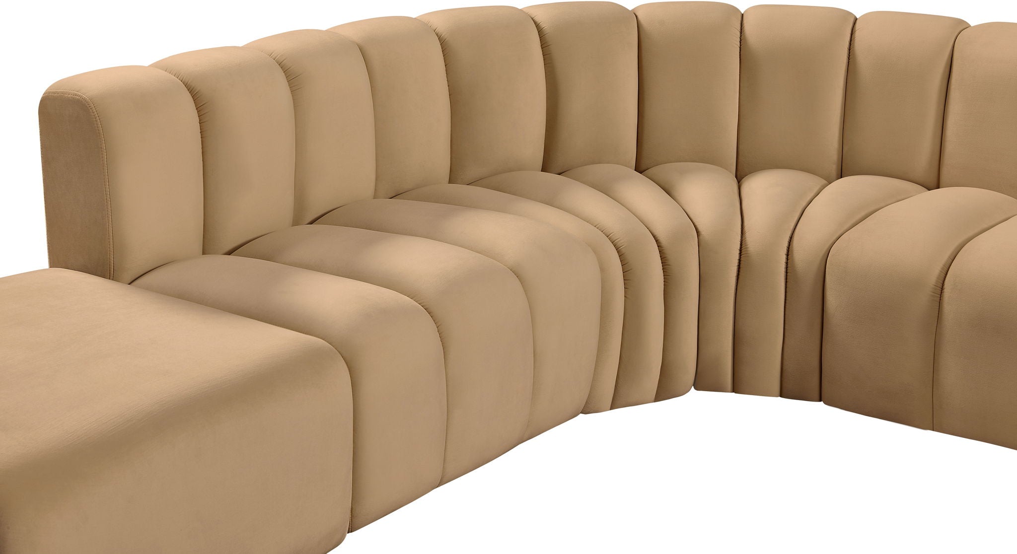 Arc - Velvet 5 Piece Corner Modular Sofa