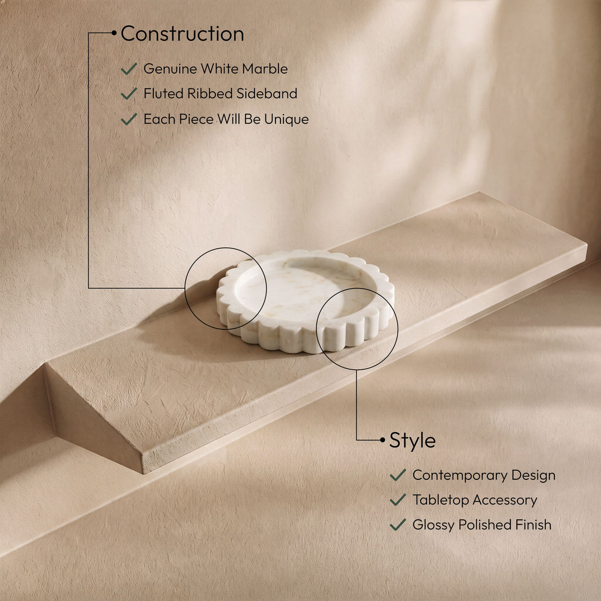Ricardo - Genuine Marble Tray