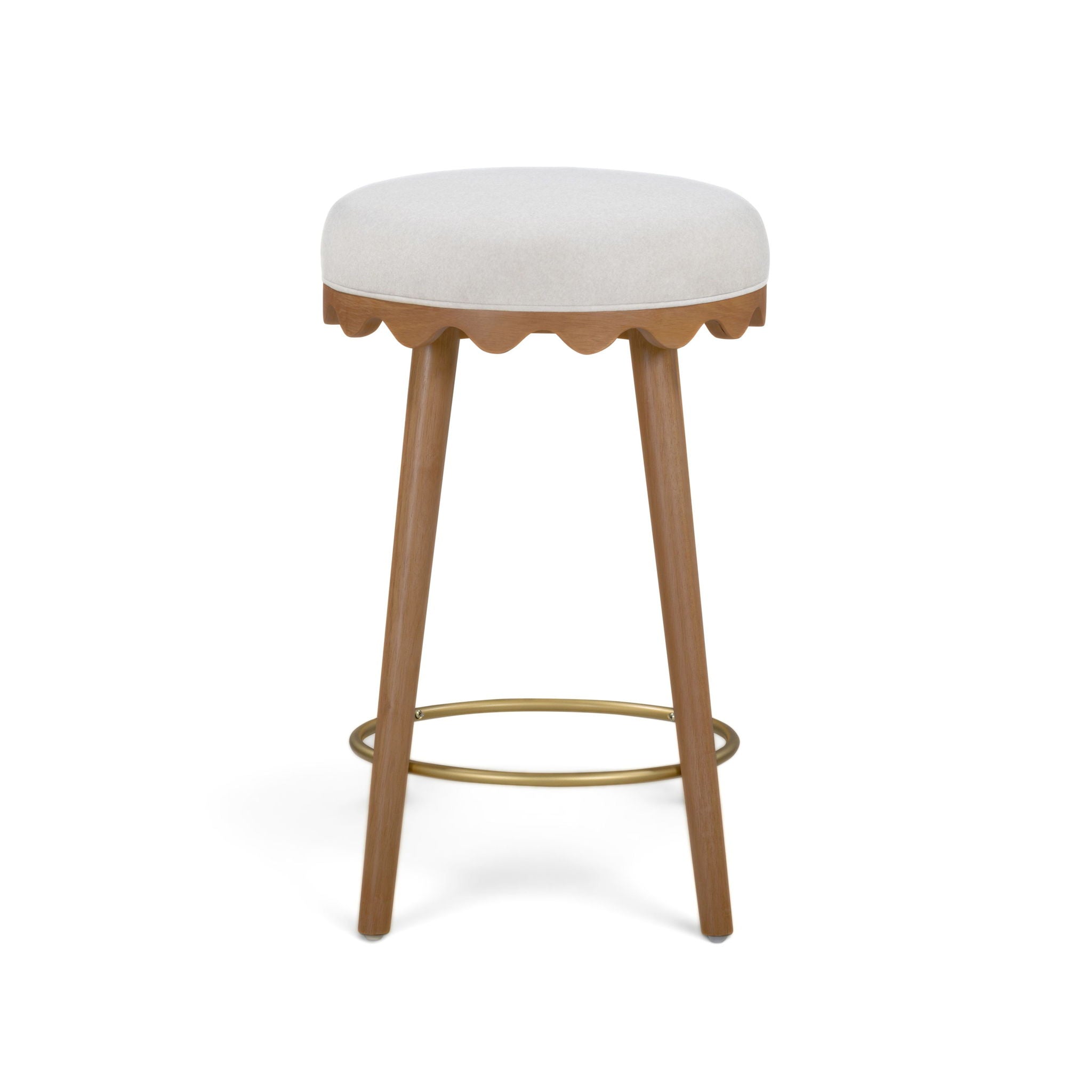 Oodle - Performance Vegan Mohair Light Walnut Stool