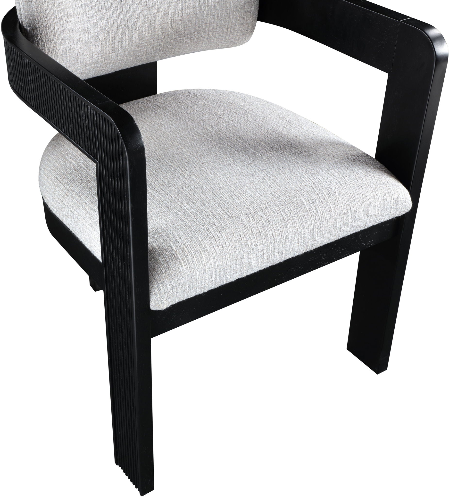 Sacha - Linen Dining Chair With Black Base (Set of 2)