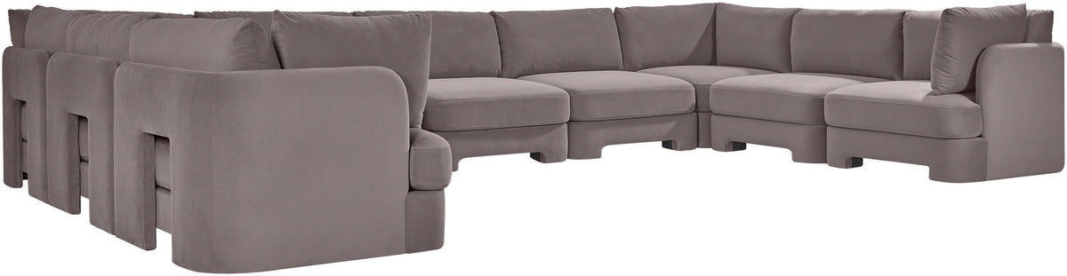 Hammond - Velvet Performance Fabric Upholstered 9 Piece Sectional