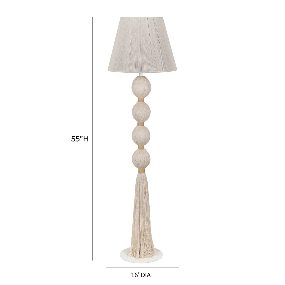 Samba - Cotton Floor Lamp - White