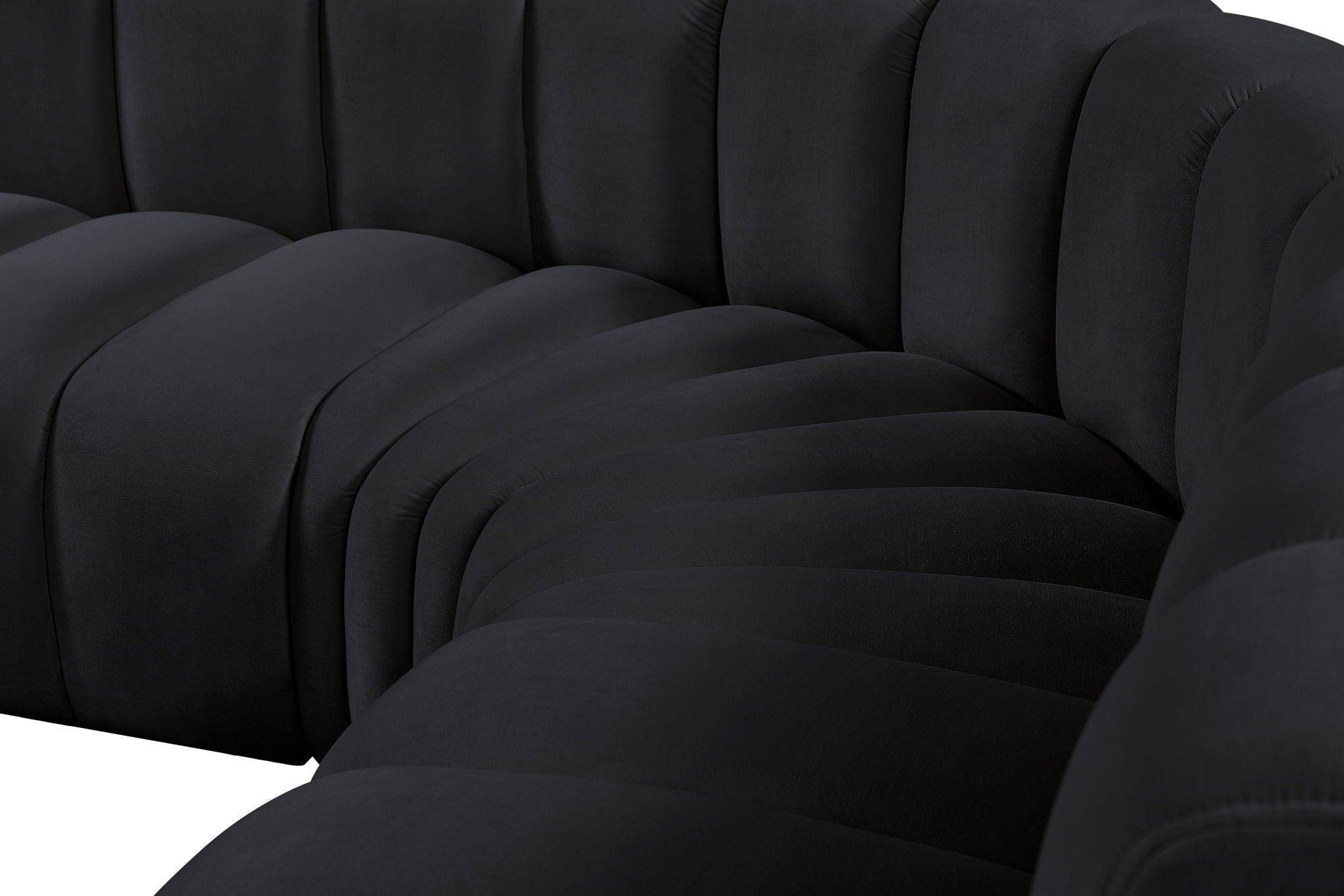 Arc - Velvet 6 Piece Corner Modular Sofa