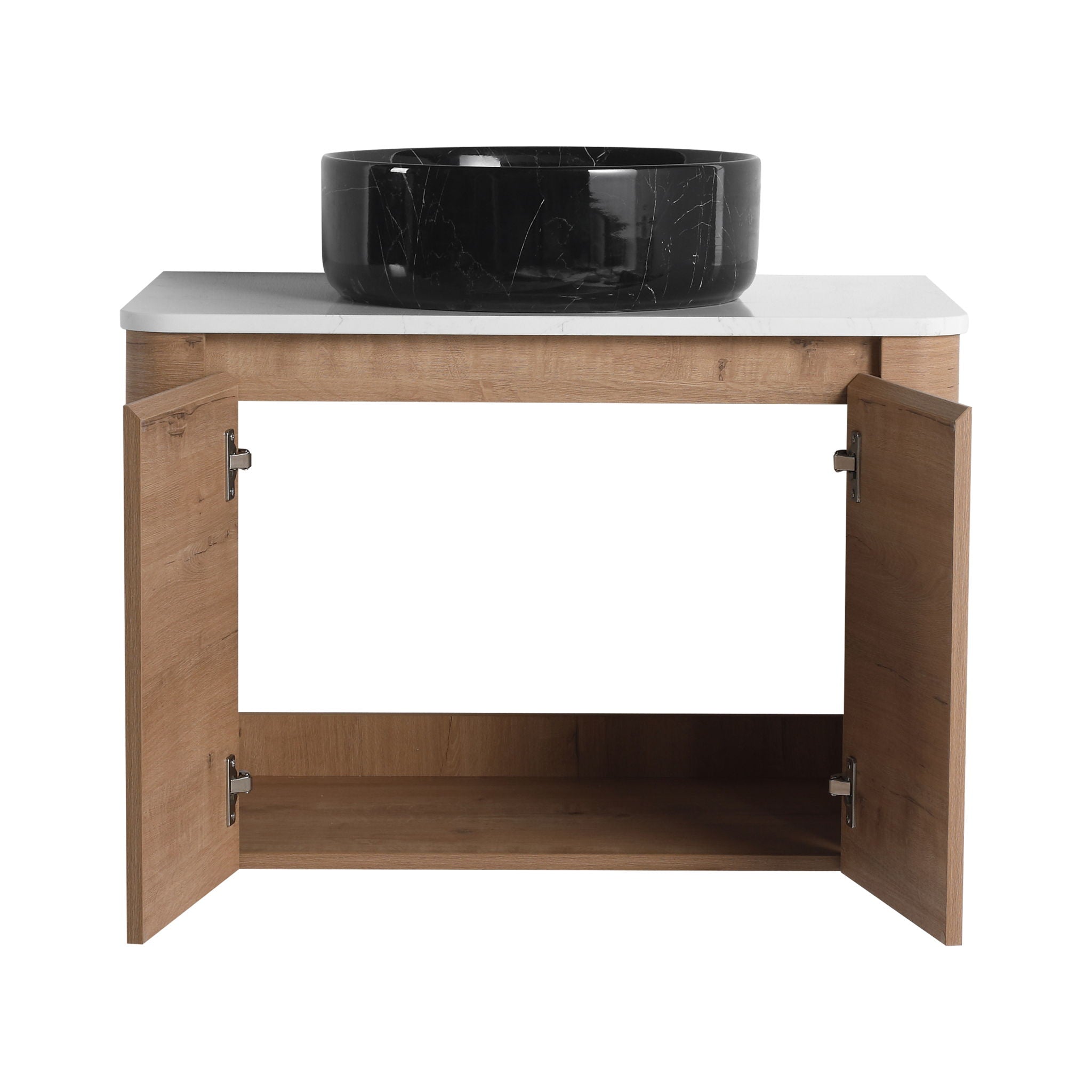 Wall Mounted Bathroom Vanity With Art Sink & 1 Soft Close Door