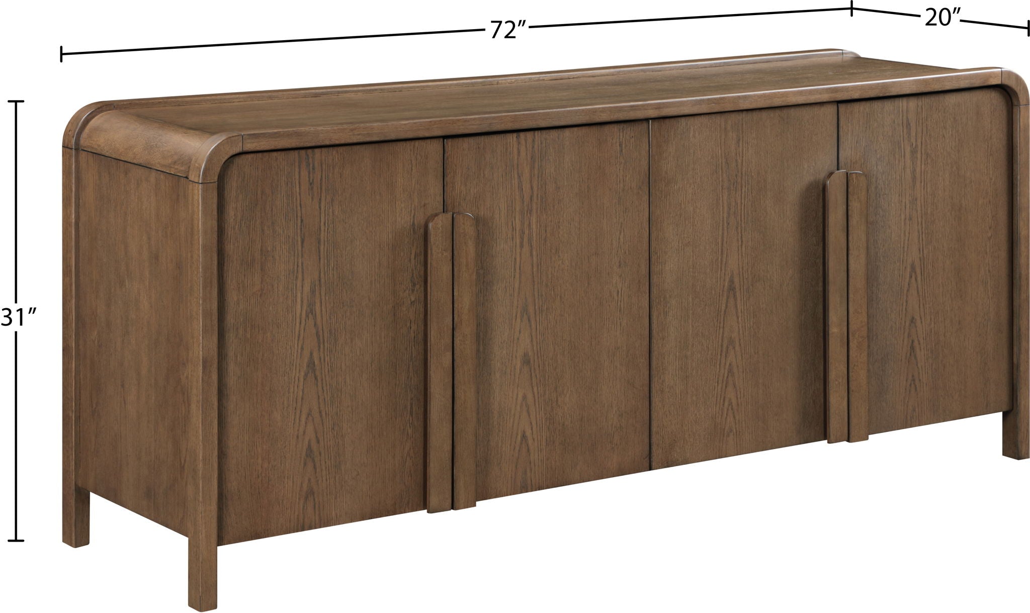 Harmony - Oak Veneer And Solid Wood Sideboard/Buffet