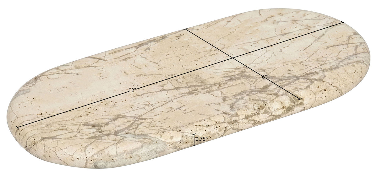 Carrell - Travertine Tray - Beige