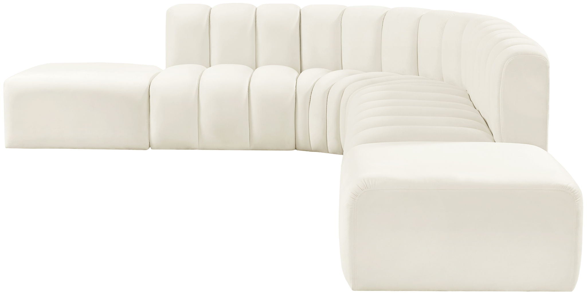 Arc - Velvet 7 Piece Corner Modular Sofa