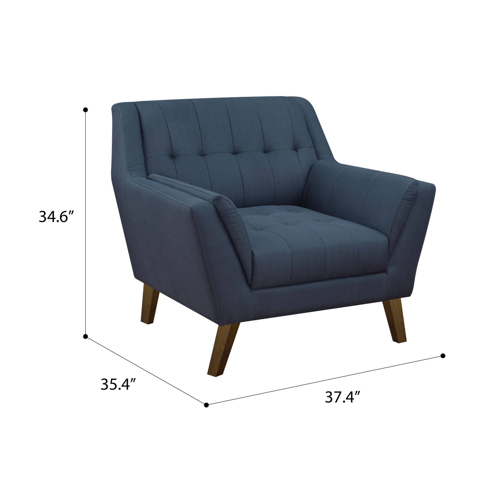 Accent Chair - Blue - Fabric