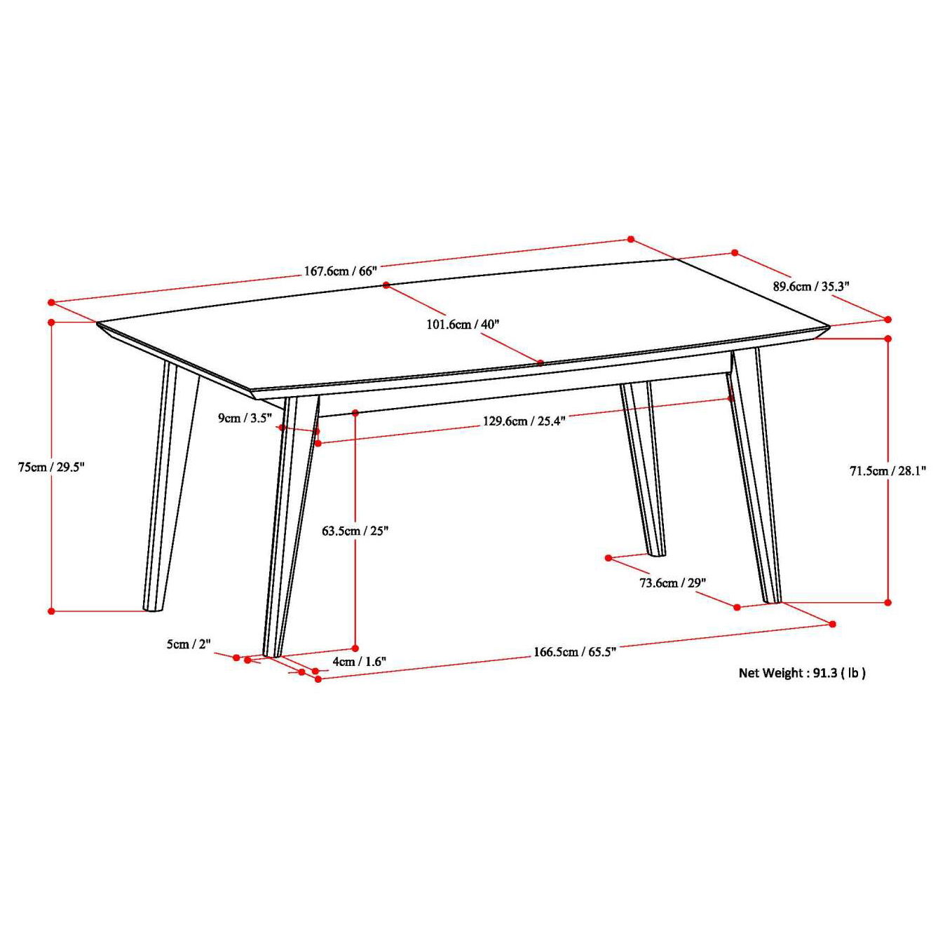 Draper - Dining Table - Java Brown