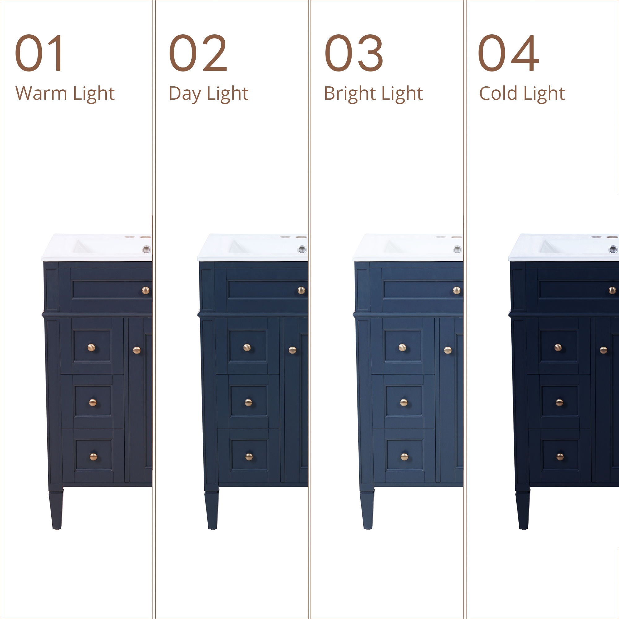 Bathroom Vanity With Top Sink, Storage Cabinet With 2 Drawers And Tip-Out Drawer