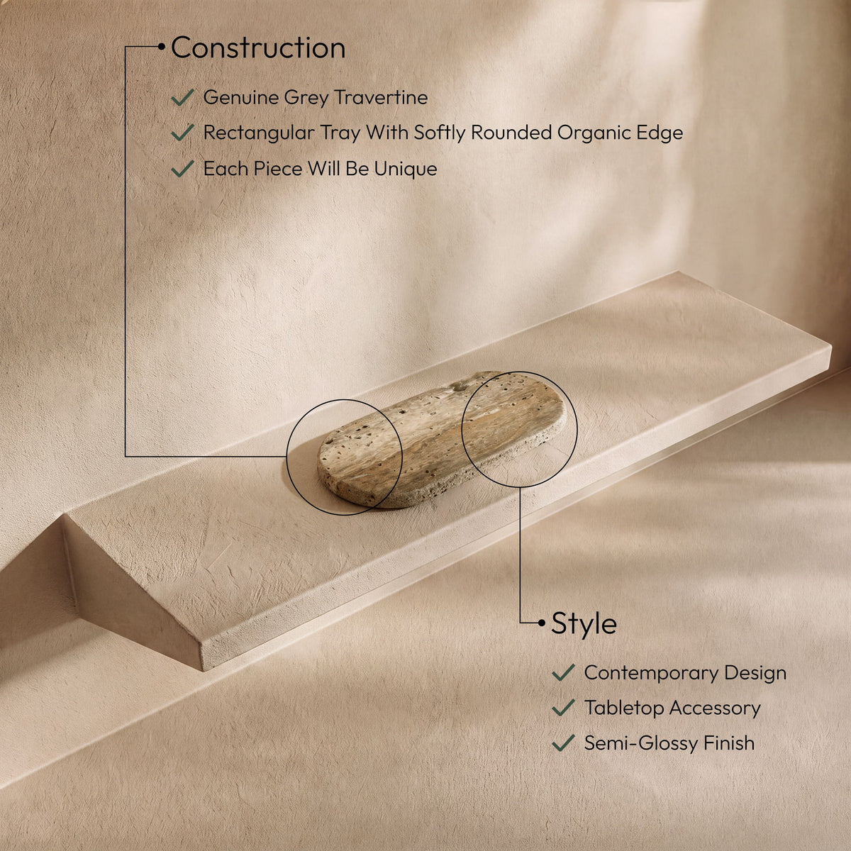 Carrell - Genuine Marble Tray