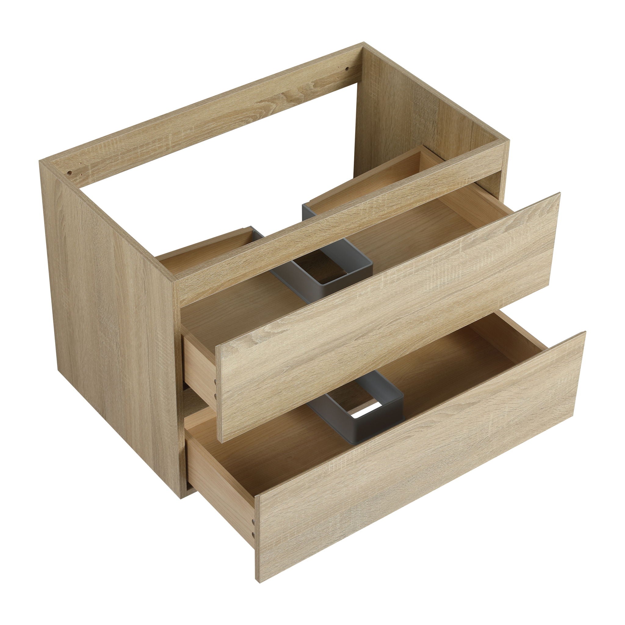 Wall Mounted Bathroom Vanity & Sink, 2 Soft Close Drawers