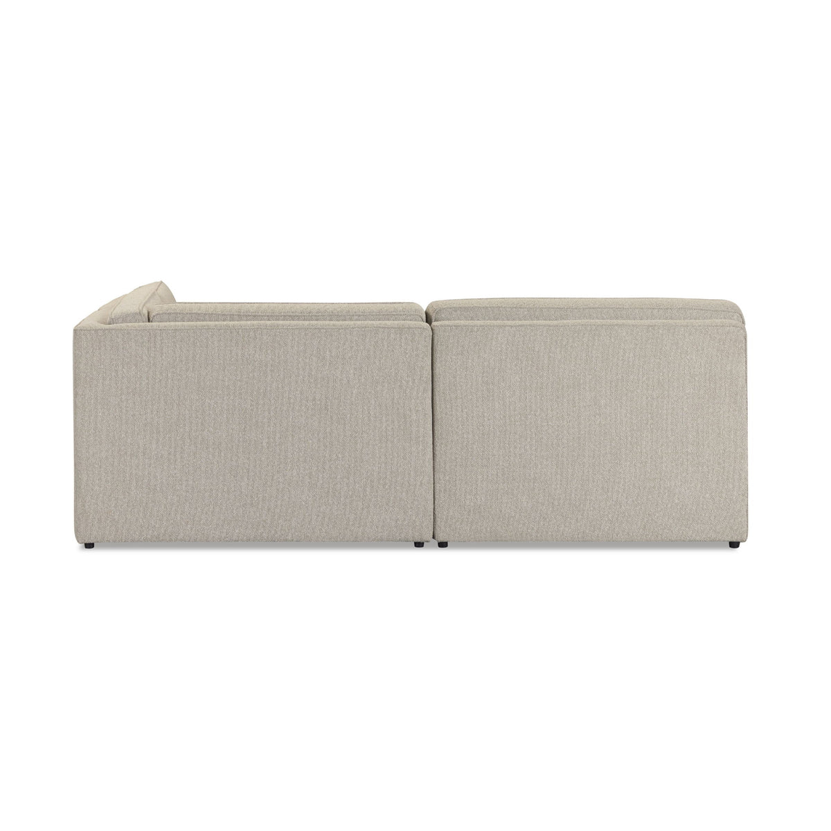 Yvette - 3-Piece Performance Boucle L-Sectional - Warm Gray