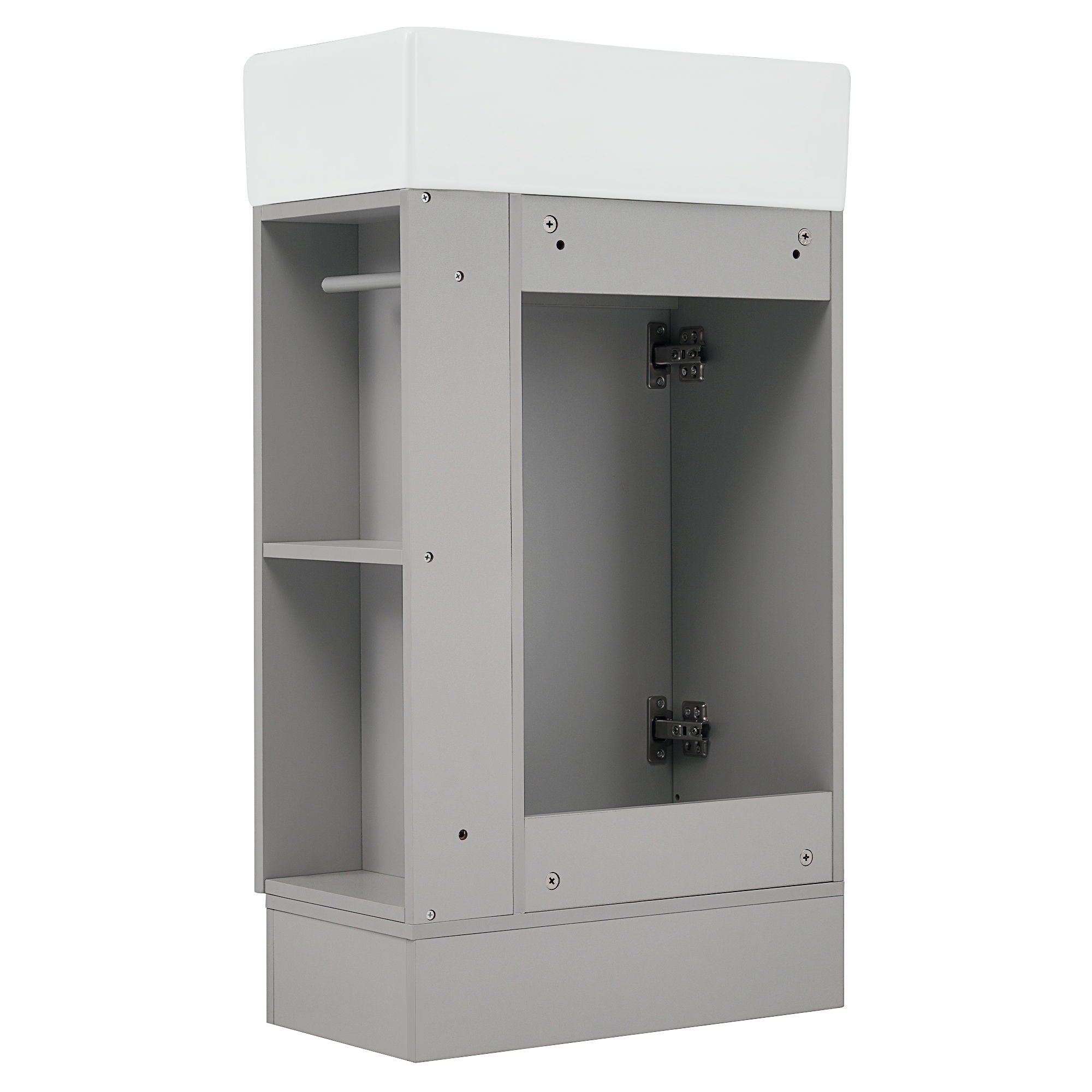 Modern Bathroom Vanity With Sink And 2 Tier Shelf