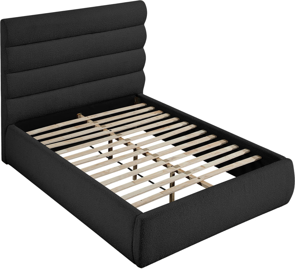 Adam - Boucle Fabric Bed With 52" Headboard