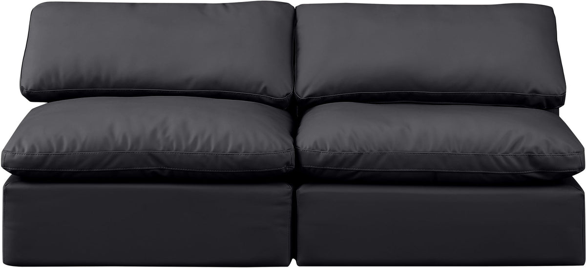 Indulge - Faux Leather 2 Seat Modular Armless Sofa