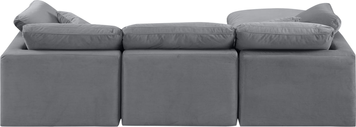 Indulge - Velvet 4 Piece Modular Sectional With Chaise