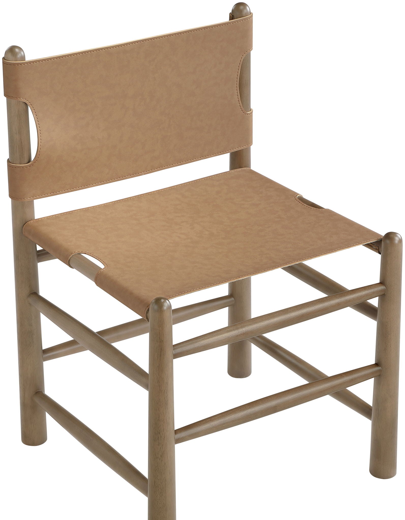 Santos - Vegan Leather Upholstered Dining Chair With Stained Brown Base (Set of 2)