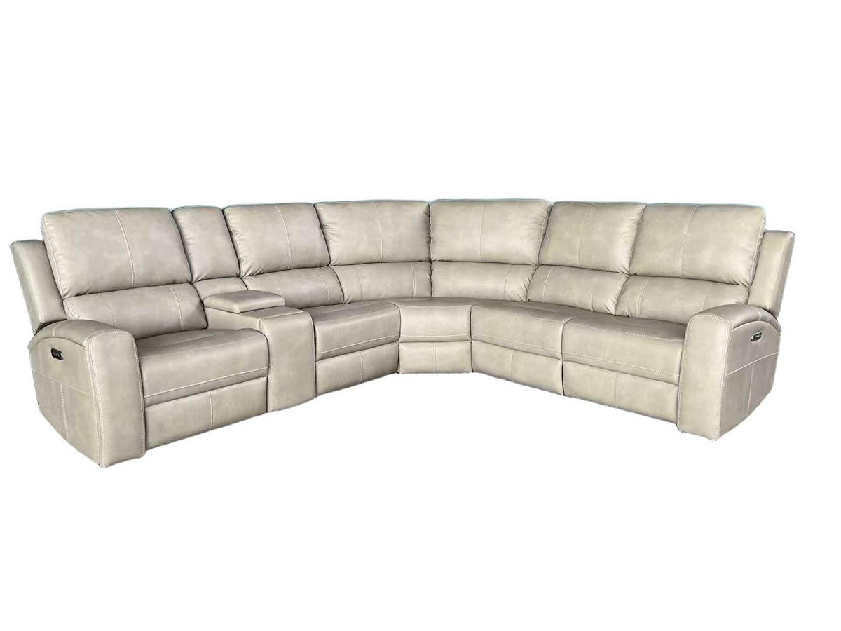 Brickston 3-piece Triple Power Reclining Sectional Sofa Mushroom