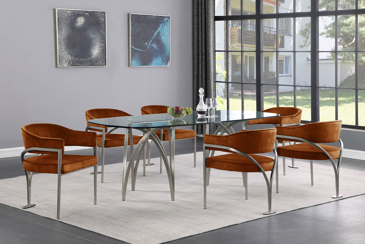 Madelyn - Dining Chair (Set of 2) - Brushed Chrome
