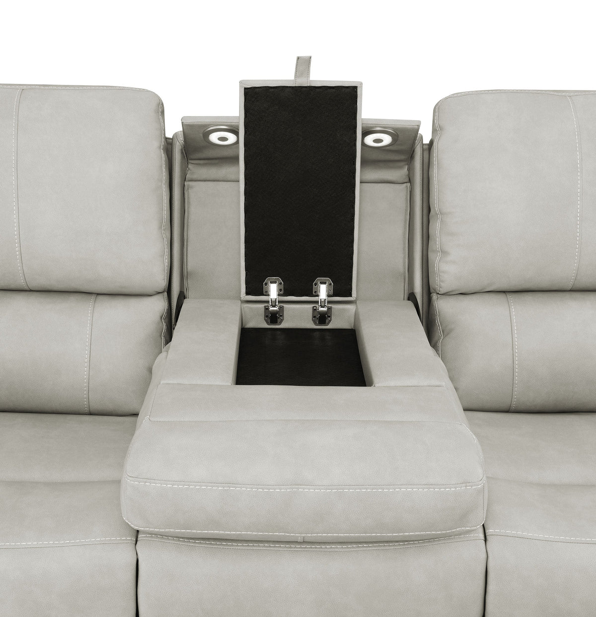 Brickston Triple Power Reclining Sofa Mushroom