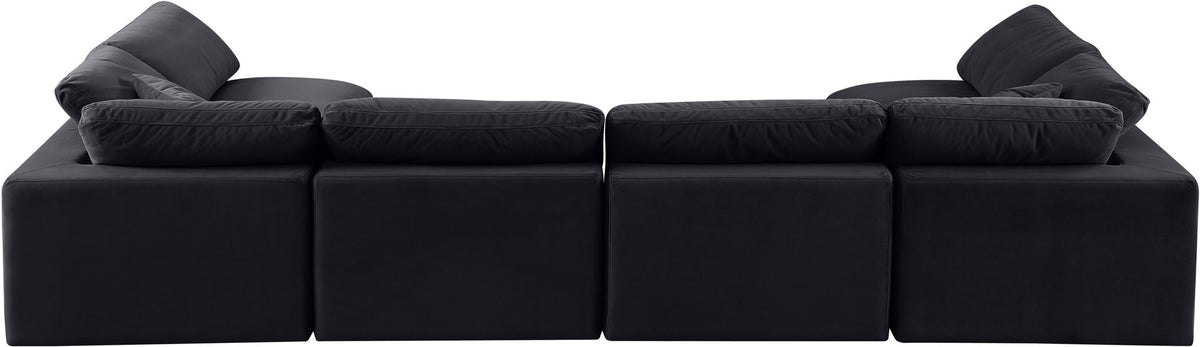 Comfy - 6 Piece Velvet Modular Armless Sectional