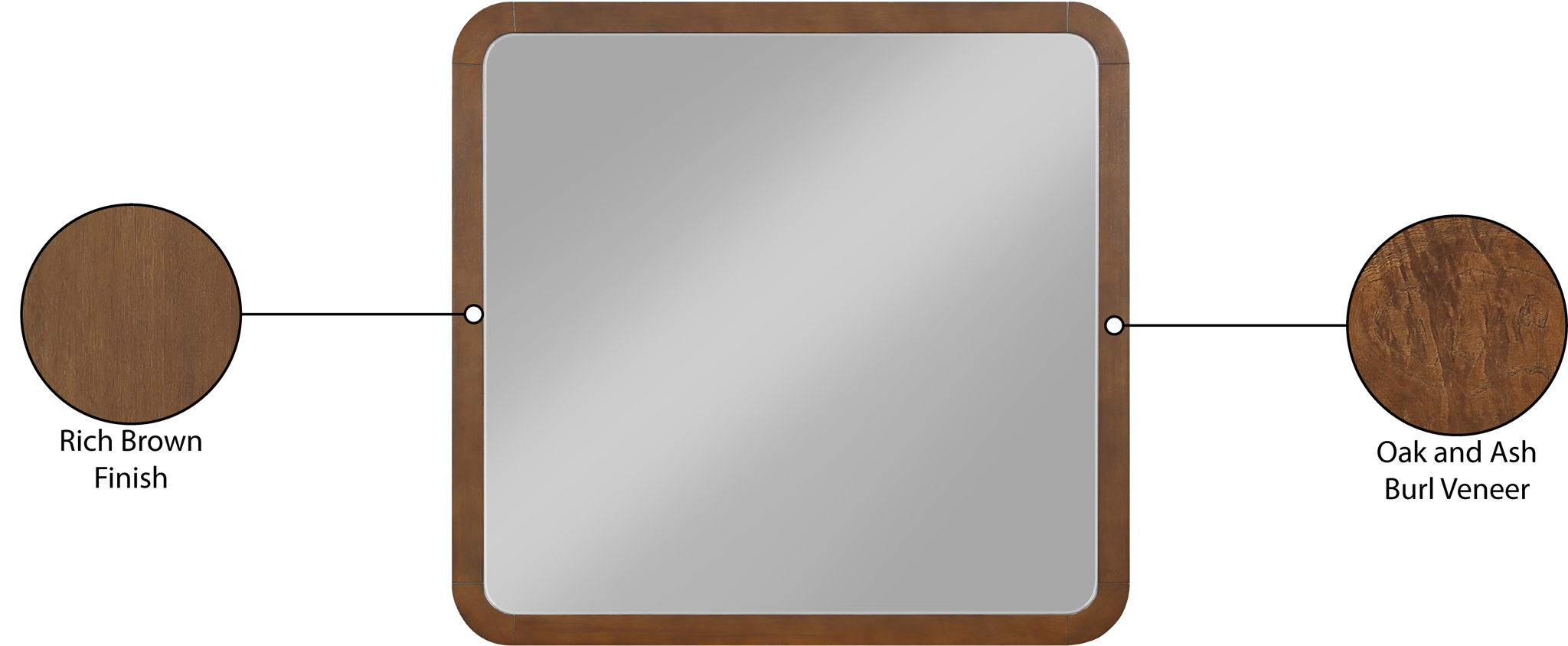 Giada - Solid Wood And Veneer Mirror