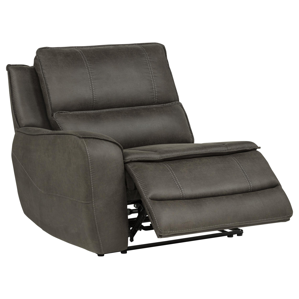 Marcell 5-Piece L-Shaped Modular Power Reclining Sectional Sofa Grey