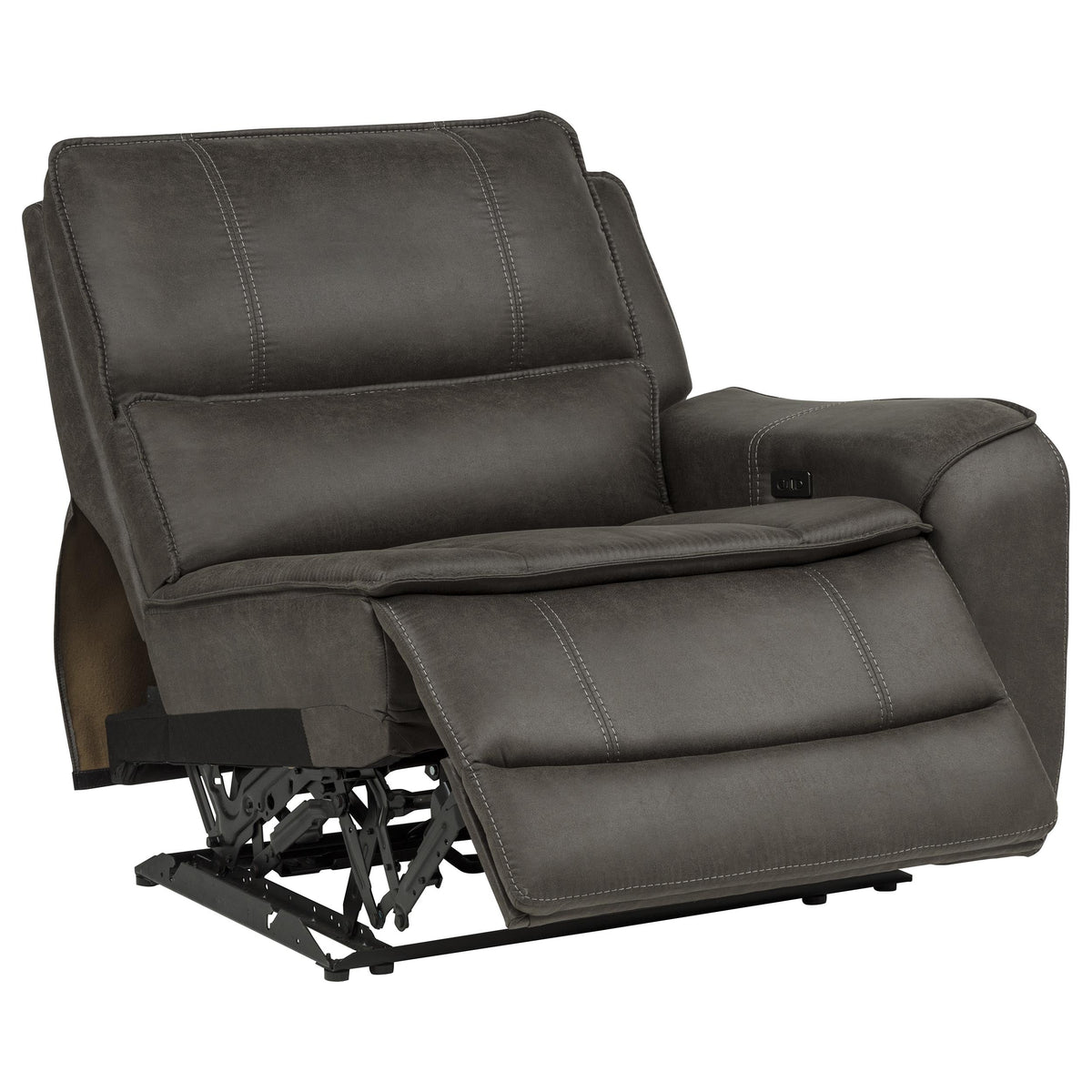 Marcell 5-Piece L-Shaped Modular Power Reclining Sectional Sofa Grey
