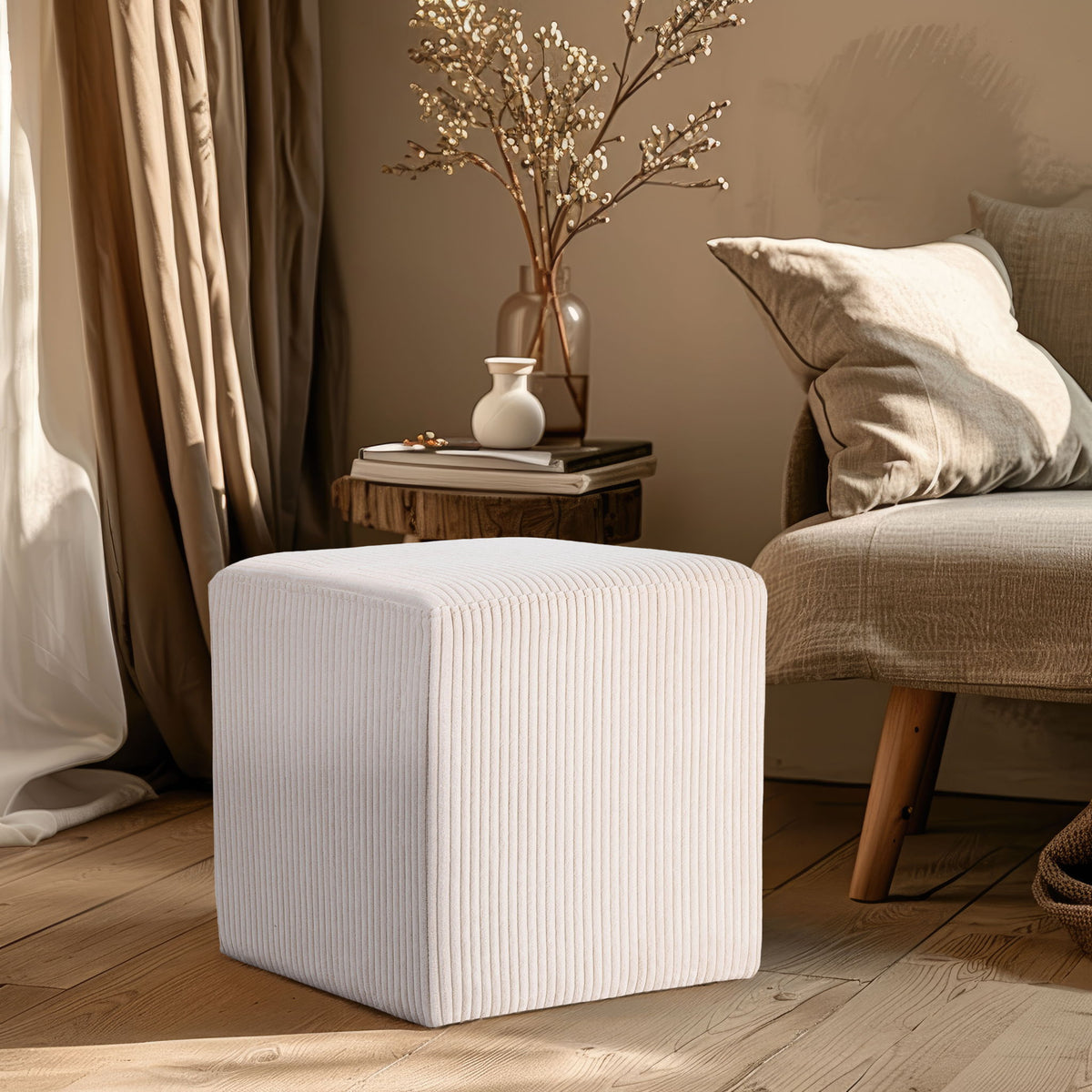 Roy - Microsuede Ottoman / Stool