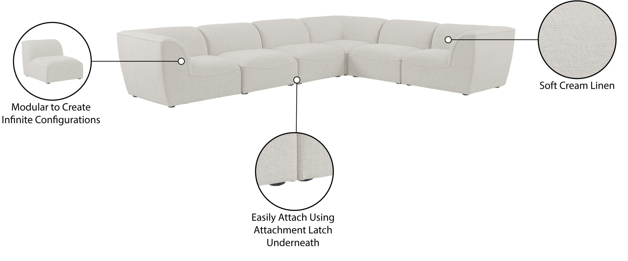Miramar - 6 Piece Modular Sectional
