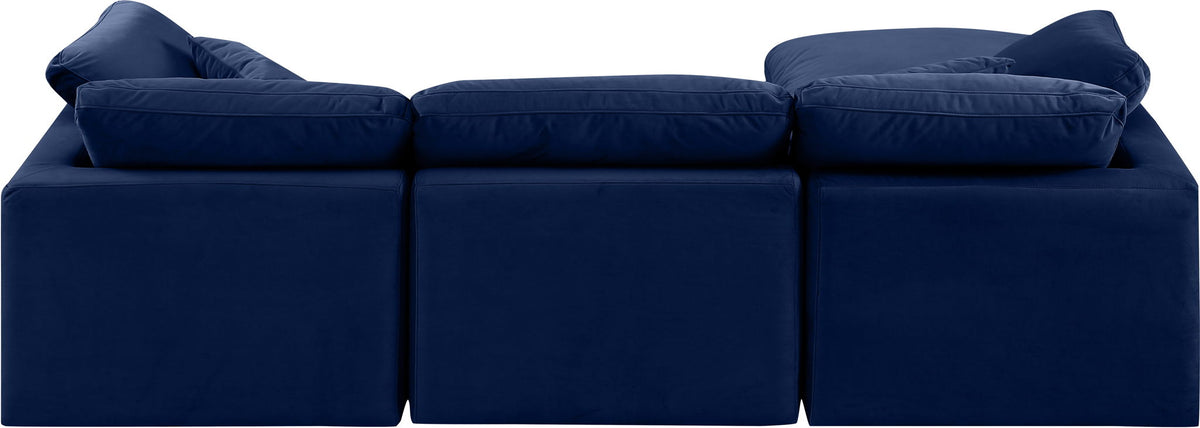 Indulge - Velvet 4 Piece Modular Sectional With Chaise