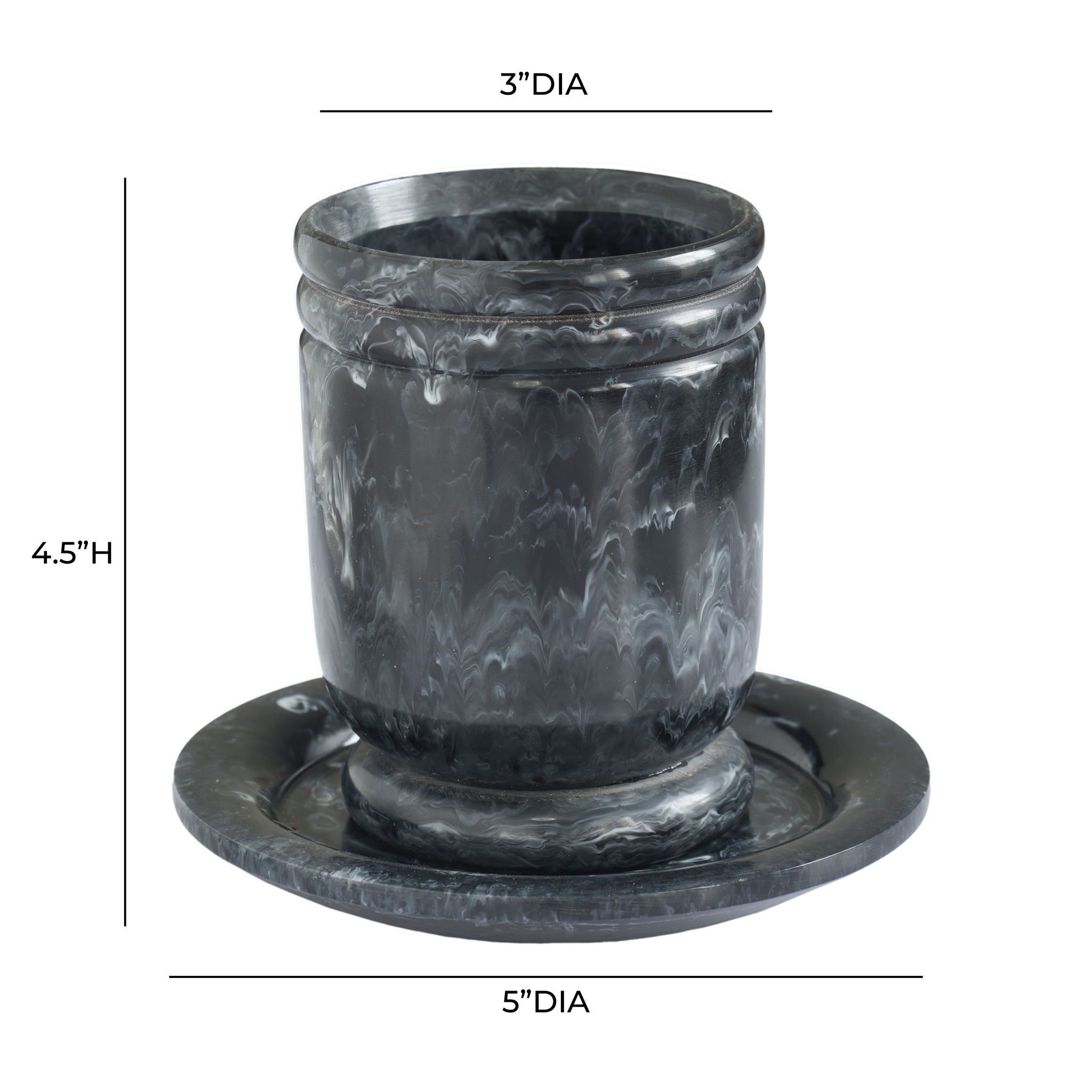 Channeled - Swirl Resin Kiddush Cup