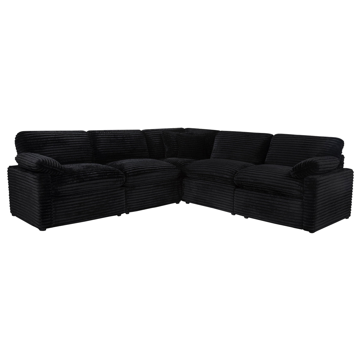 Collins 5-piece Modular Power Reclining Sectional Black