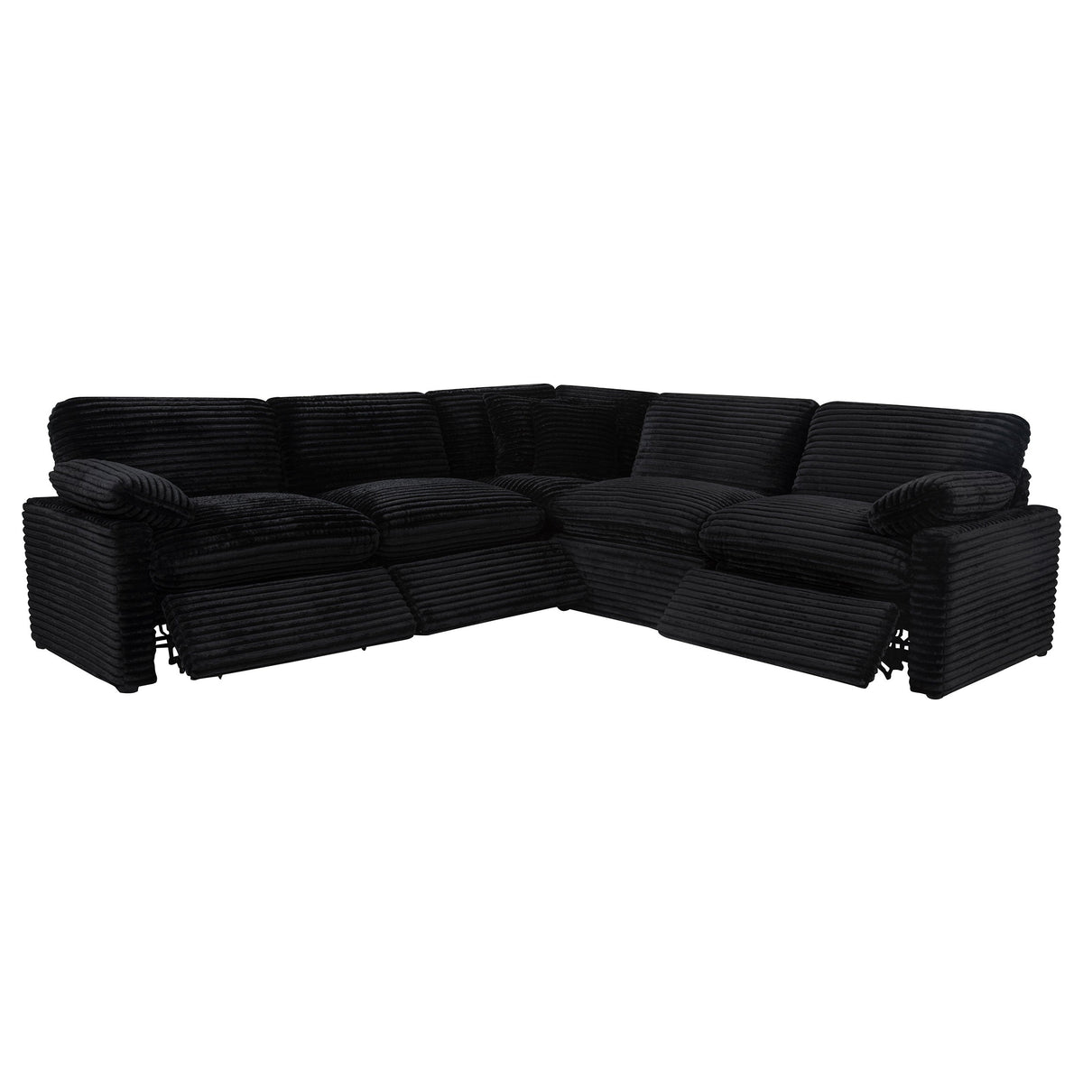 Collins 5-piece Modular Power Reclining Sectional Black