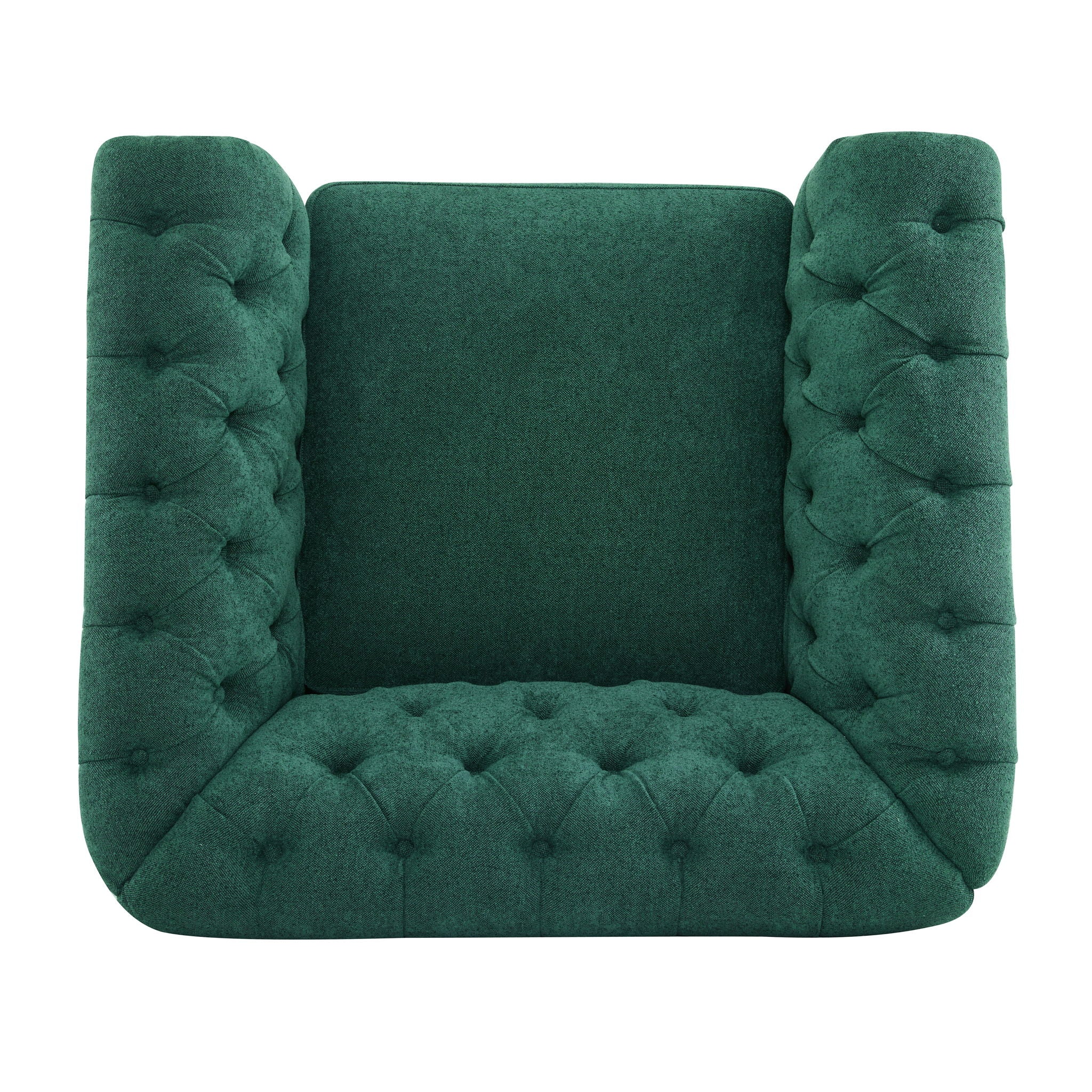 Chesterfield Swivel Club Chair With 360 Degree Rotation - Dark Green