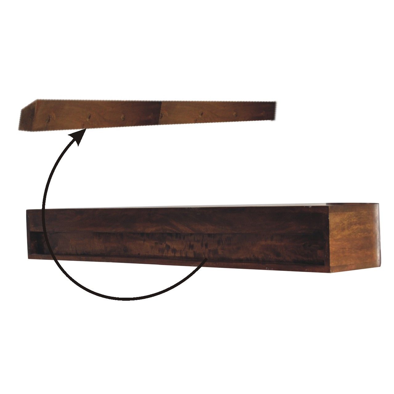 Lunar - 2 Drawer Floating Console - Chestnut