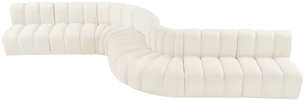 Arc - Velvet 8 Piece Curved Modular Sofa