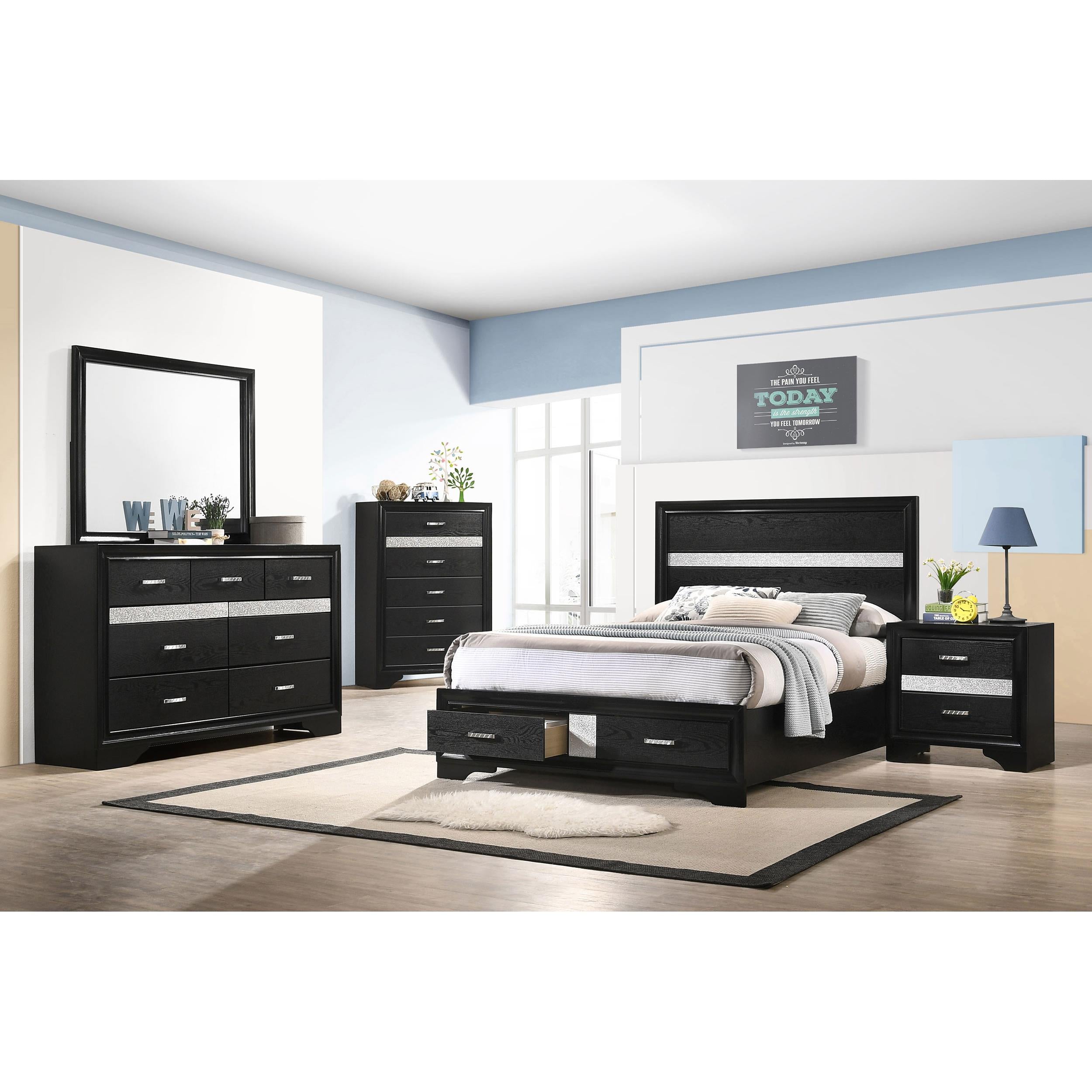 Diamond Modern Furniture COA Miranda Full Panel Bed with Storage 206361F IMAGE 11