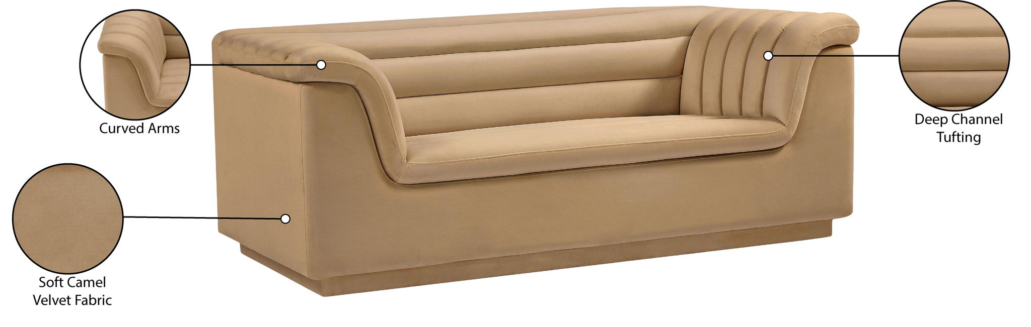 Cascade - Velvet Loveseat