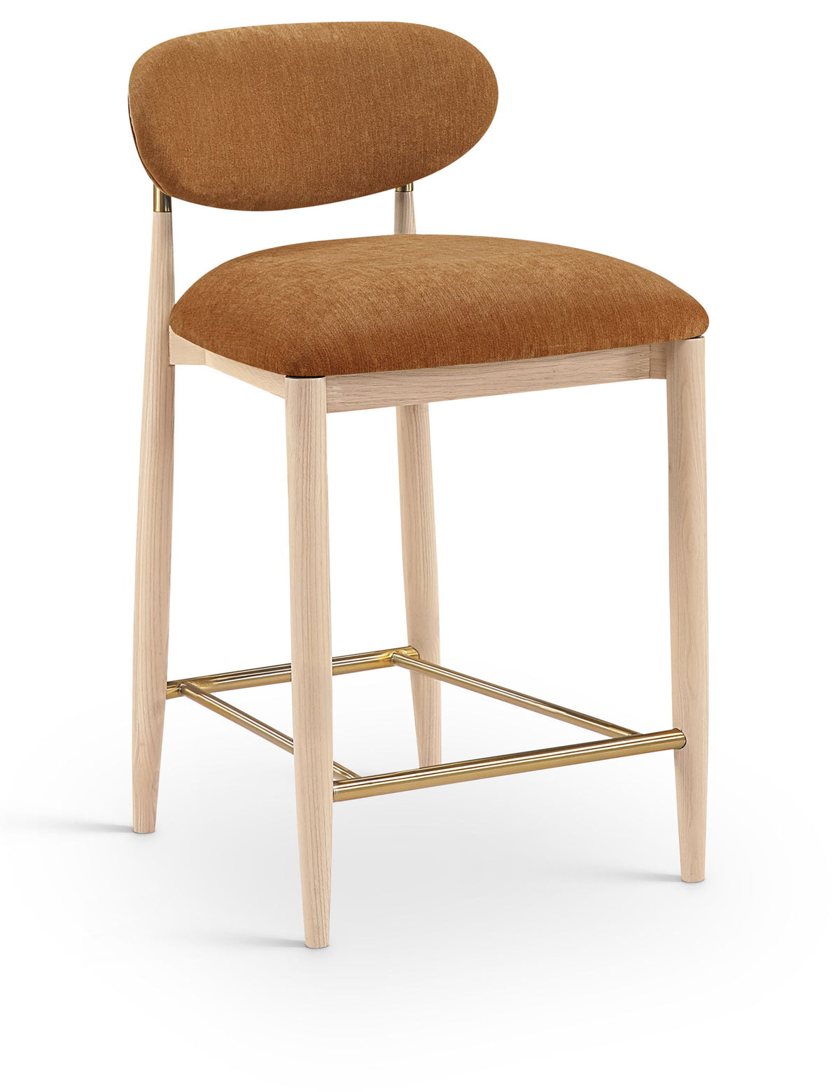 Riccio - Fabric Stool - Natural Frame