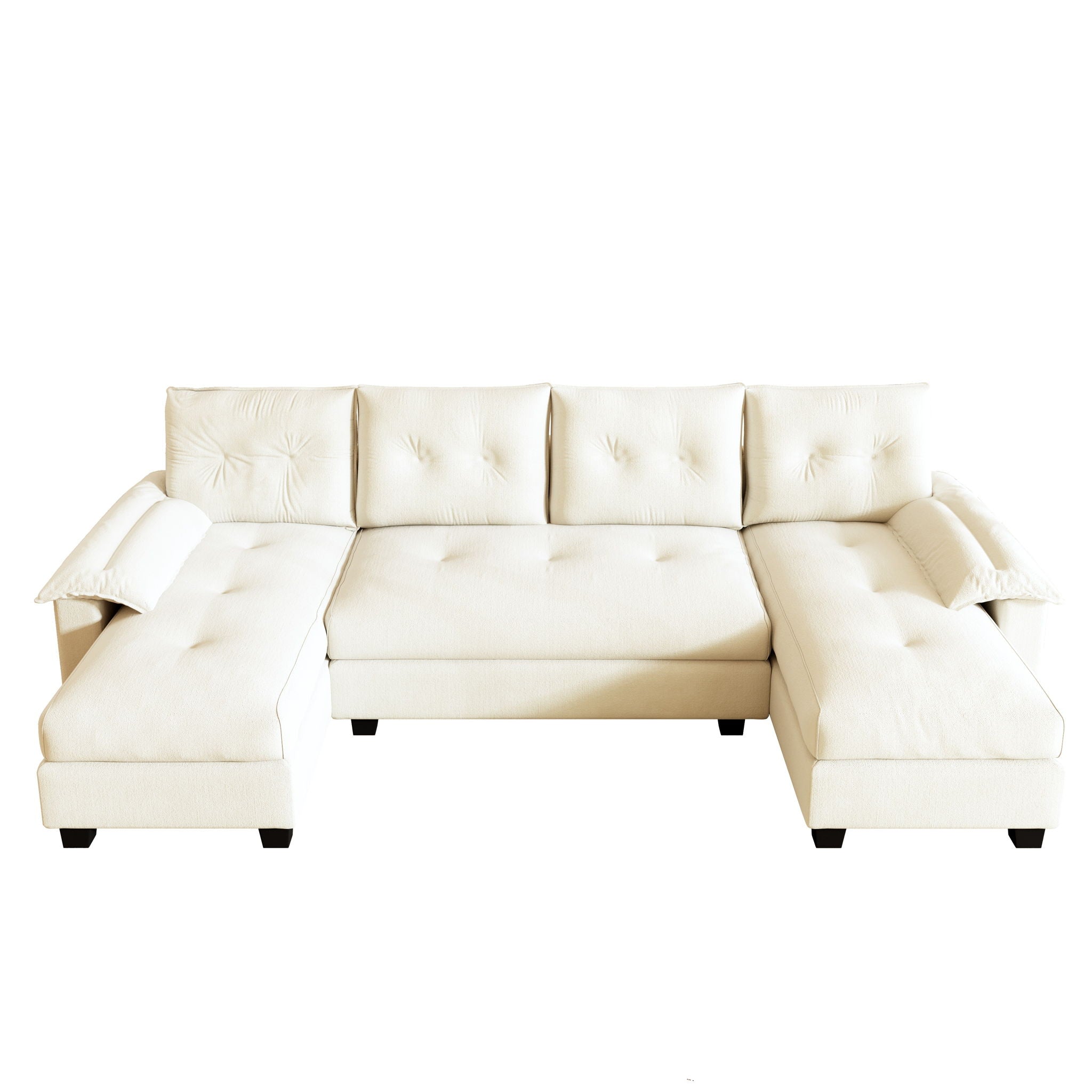 U-Shaped Sleeper Sofa With Pull Out Bed
