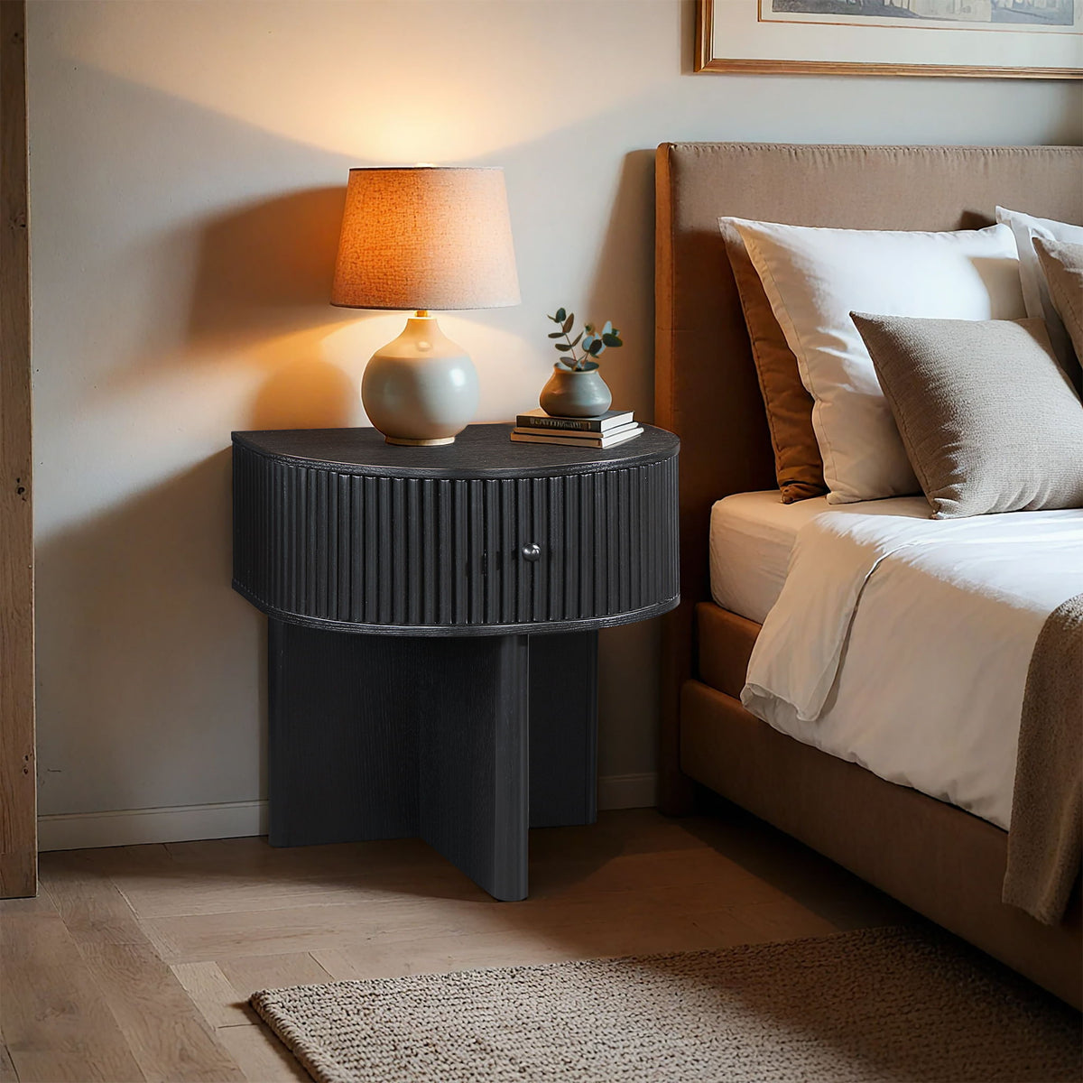 Cortland - Acacia Veneer And Solid Wood Night Stand
