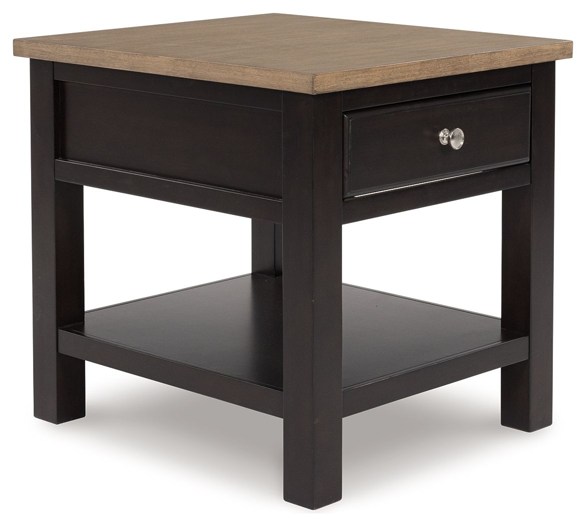 Drazmine - Rectangular End Table - Brown
