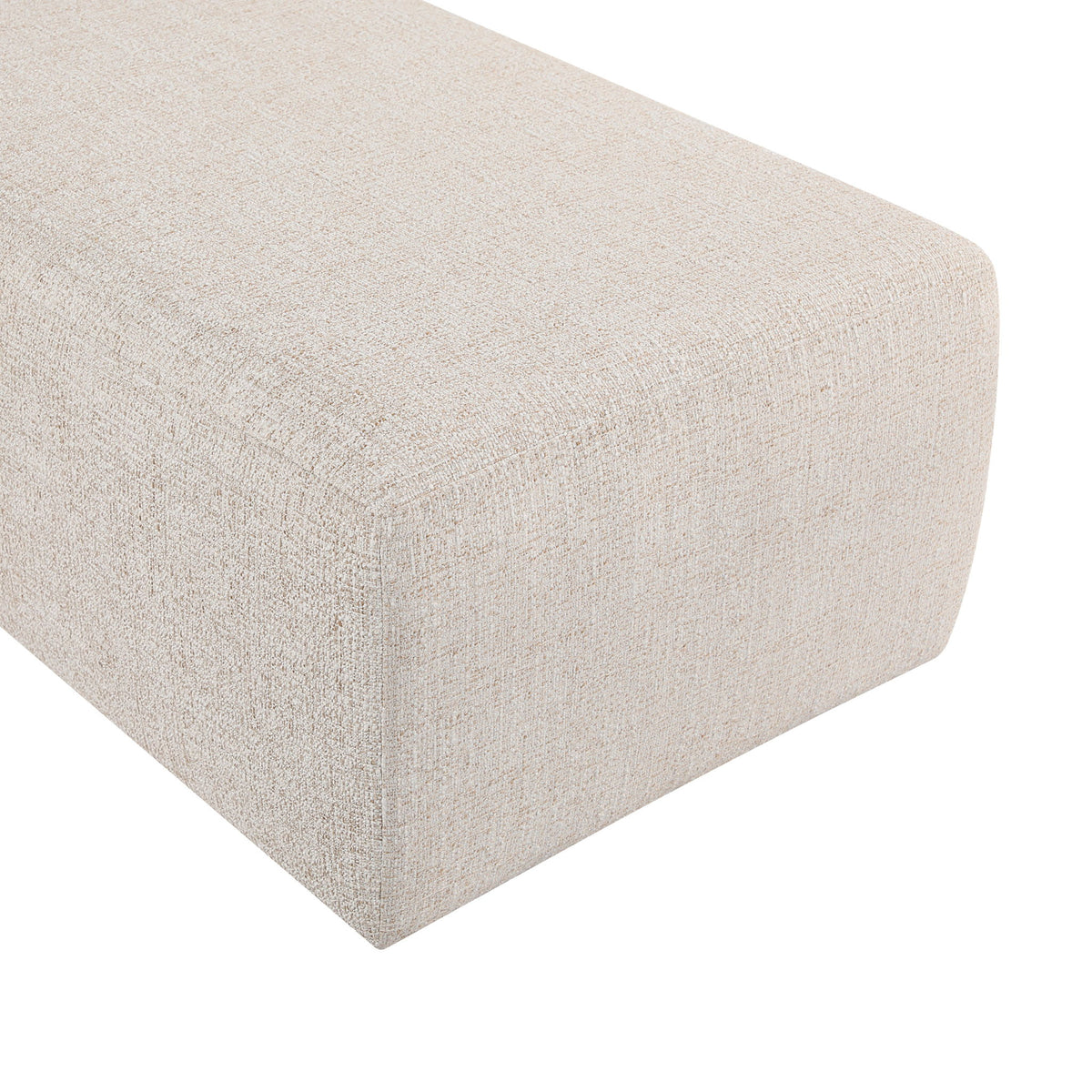 Zephyr - Linen Textured Fabric Upholstered Chaise - Painted Natural Base